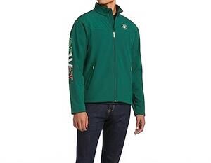 NEW ARIAT new team softshell mexico jacket in verde